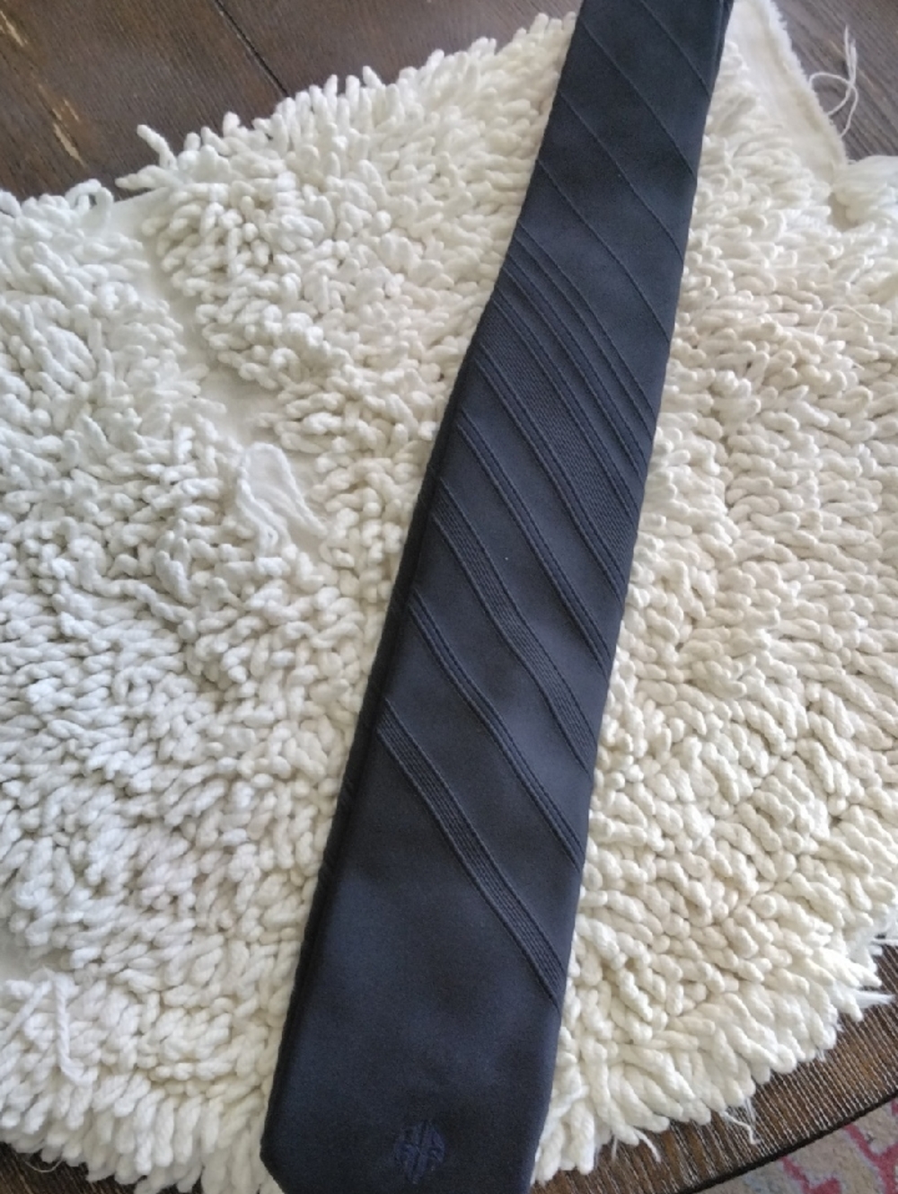 🚨B2G1 HARDY AMIES Navy Black Diagonal Stripe  Tie